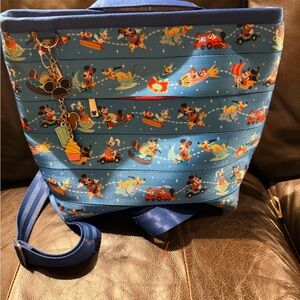 Disney Parks Blue Mickey Retro Ride Backpack keychains included